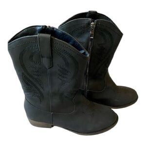 Ataiwee Black Zip Cowboy Boots Size 10